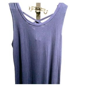 Navy Blue Open Back Dress